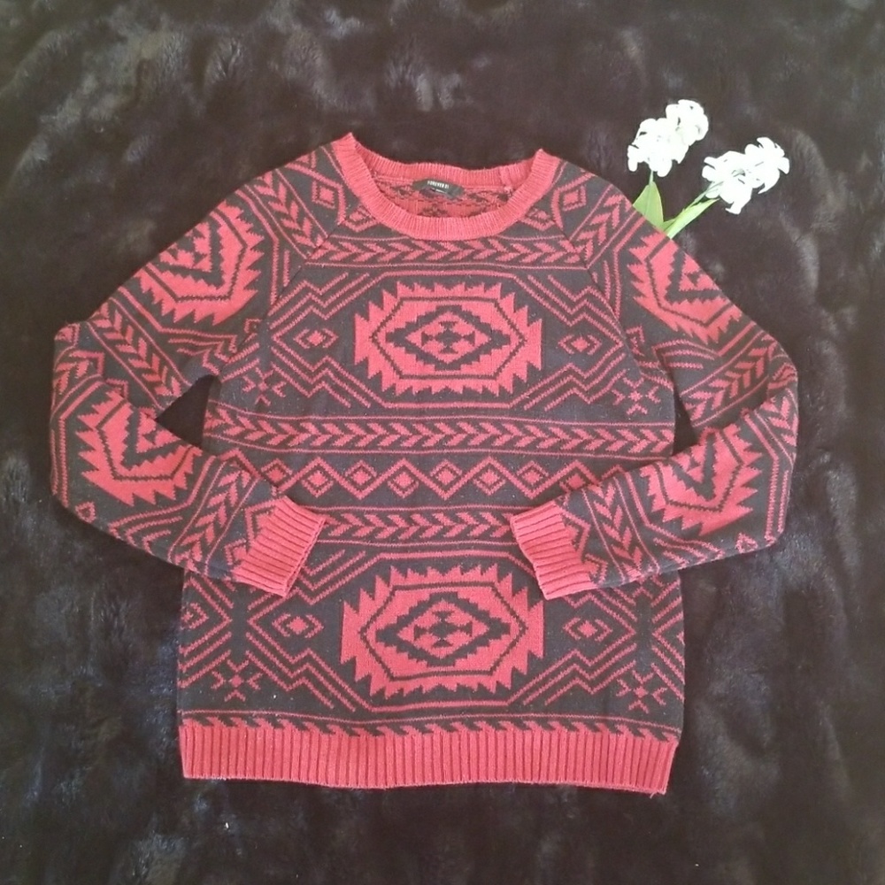 Aztec print sweater